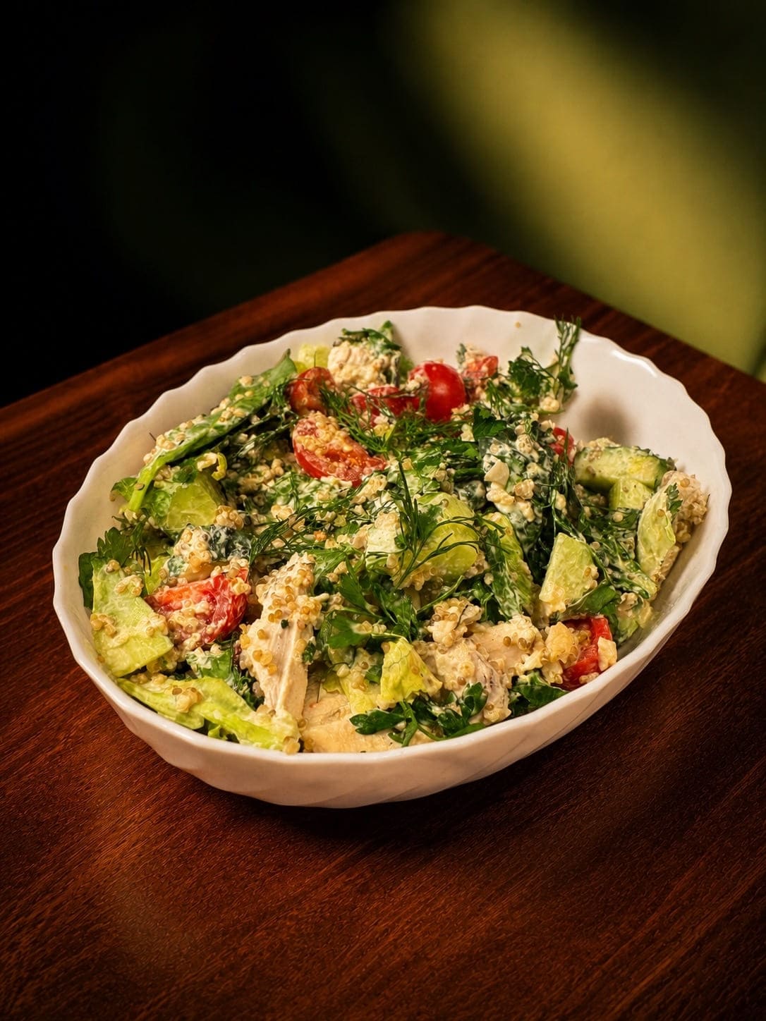 Фото Салат с курицей и киноа 